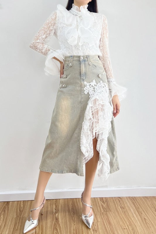 Vintage Jean Skirt